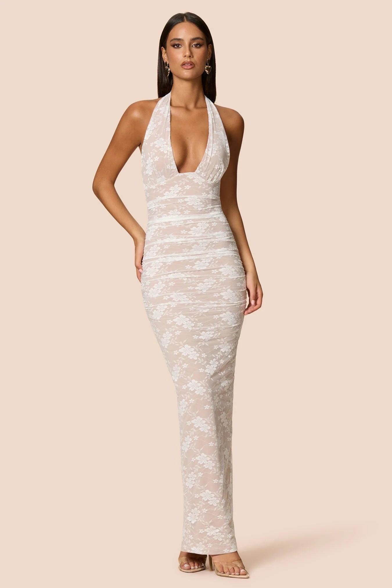 Nookie Arabella Halter Maxi Dress - Ivory