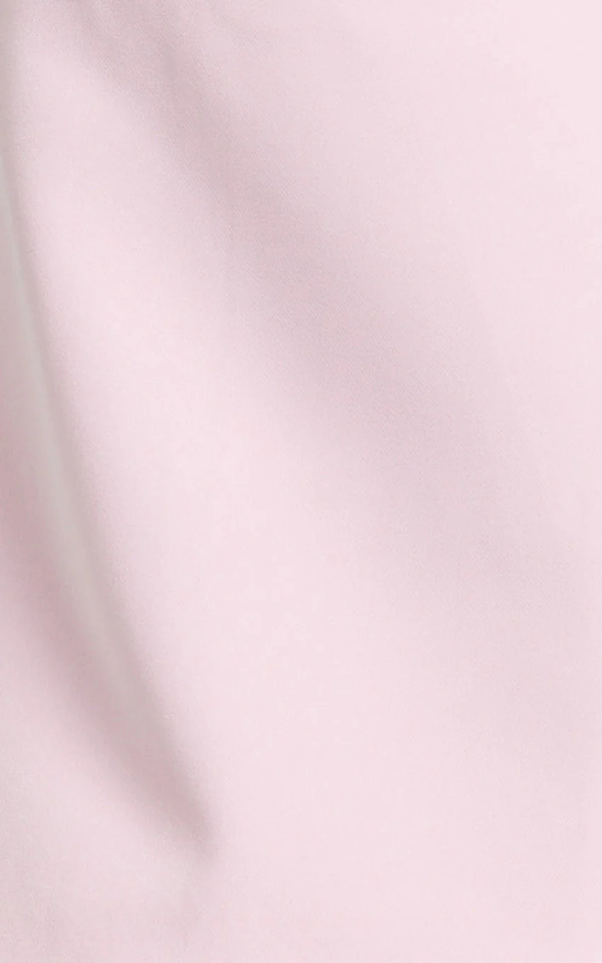 Claire Mini Dress - Tipped Shoulder Tulip Skirt Dress in Pink