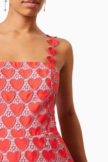 Heartthrob Mini Dress In Red