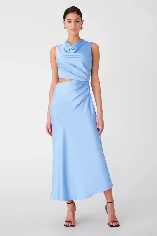 Misha Amadeus Midi Dress - Hydrangea Blue