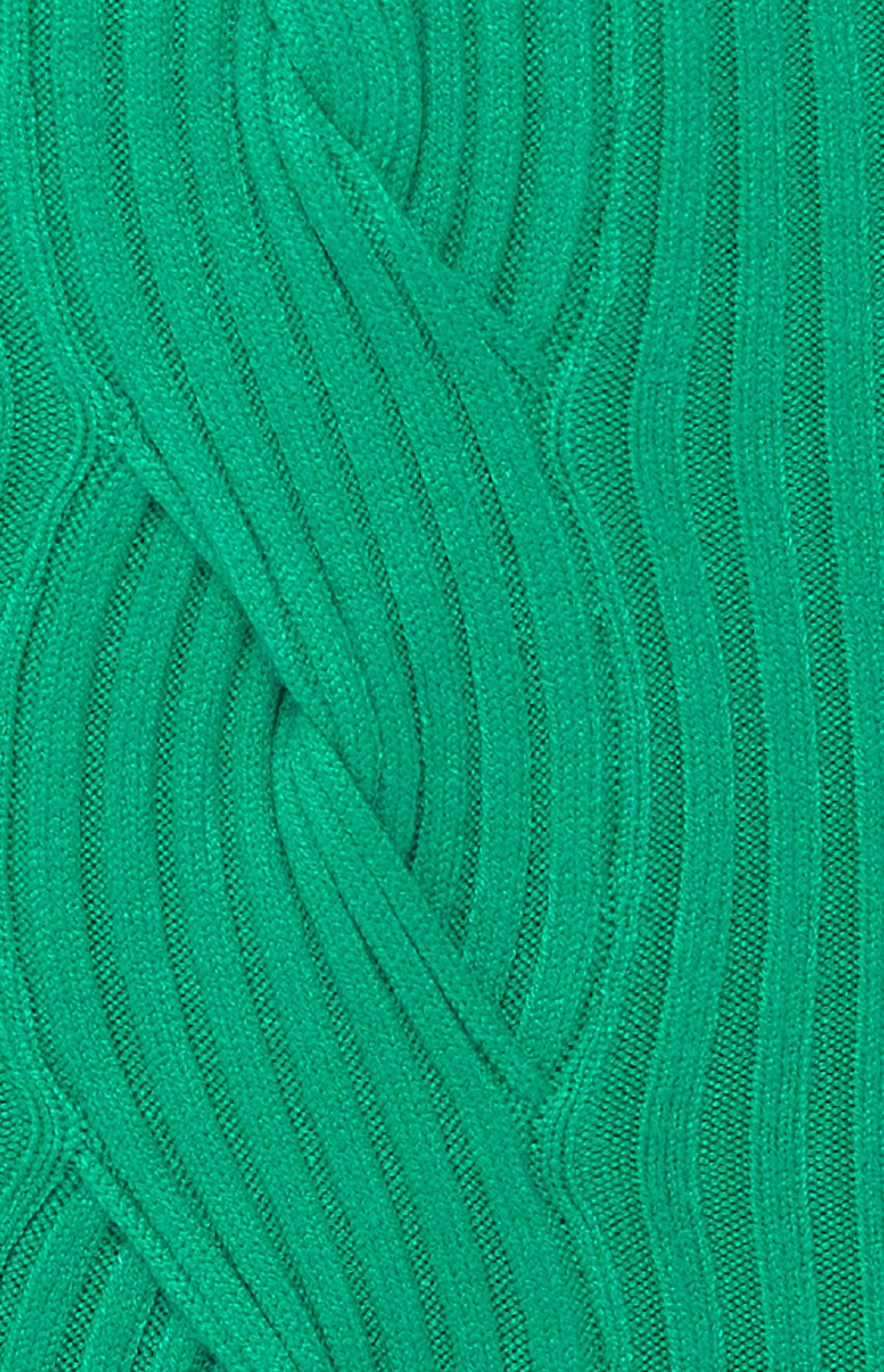 Lula Cut Out Knit Dress - Green