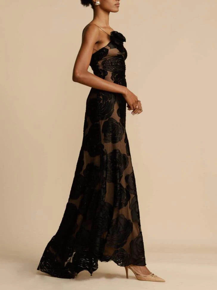 Becca - Floral Maxi Dress with Elegant Look
