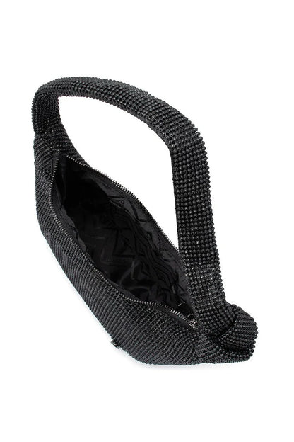 Jessica Crystal Mesh Bag - Black
