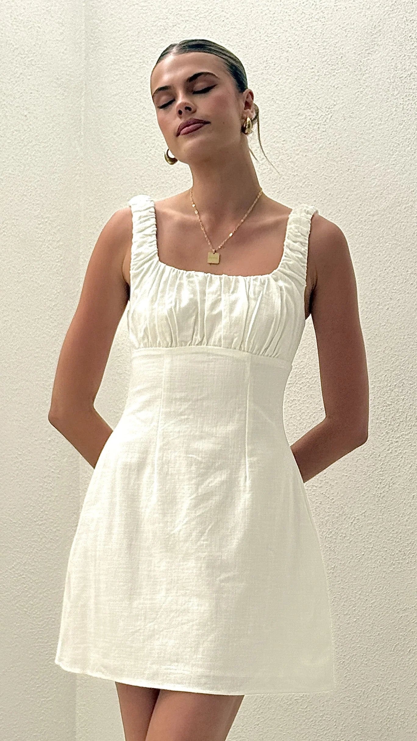 Adley Mini Dress - White
