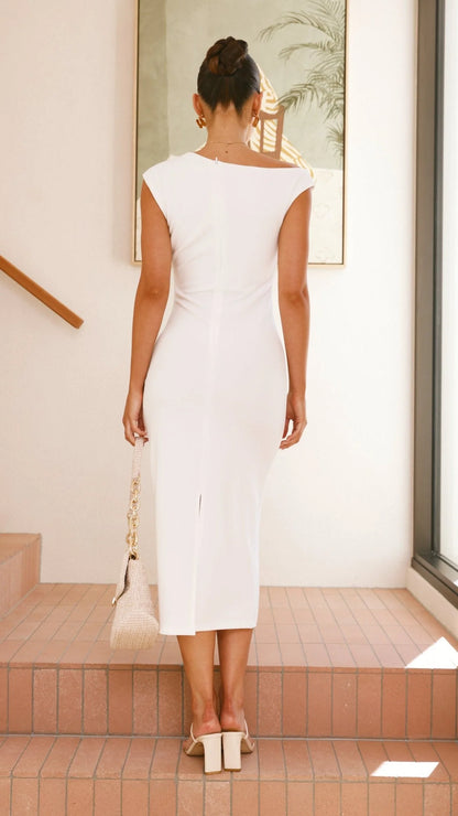 Lilah Midi Dress - White