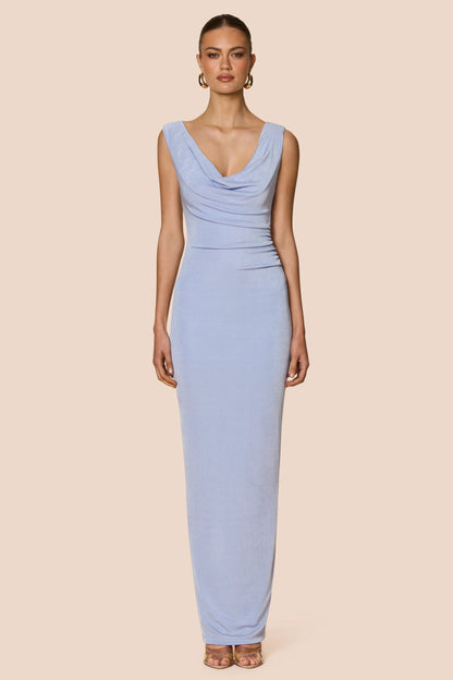 Nookie Crush Drape Maxi Dress - Lavendar