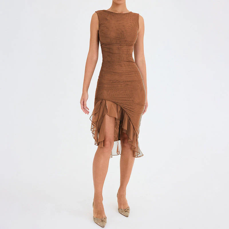 Olivia - Ruffle Midi Dress