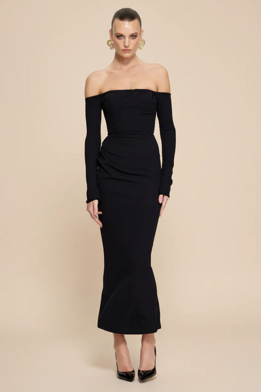 Kristie Midi Dress - Black