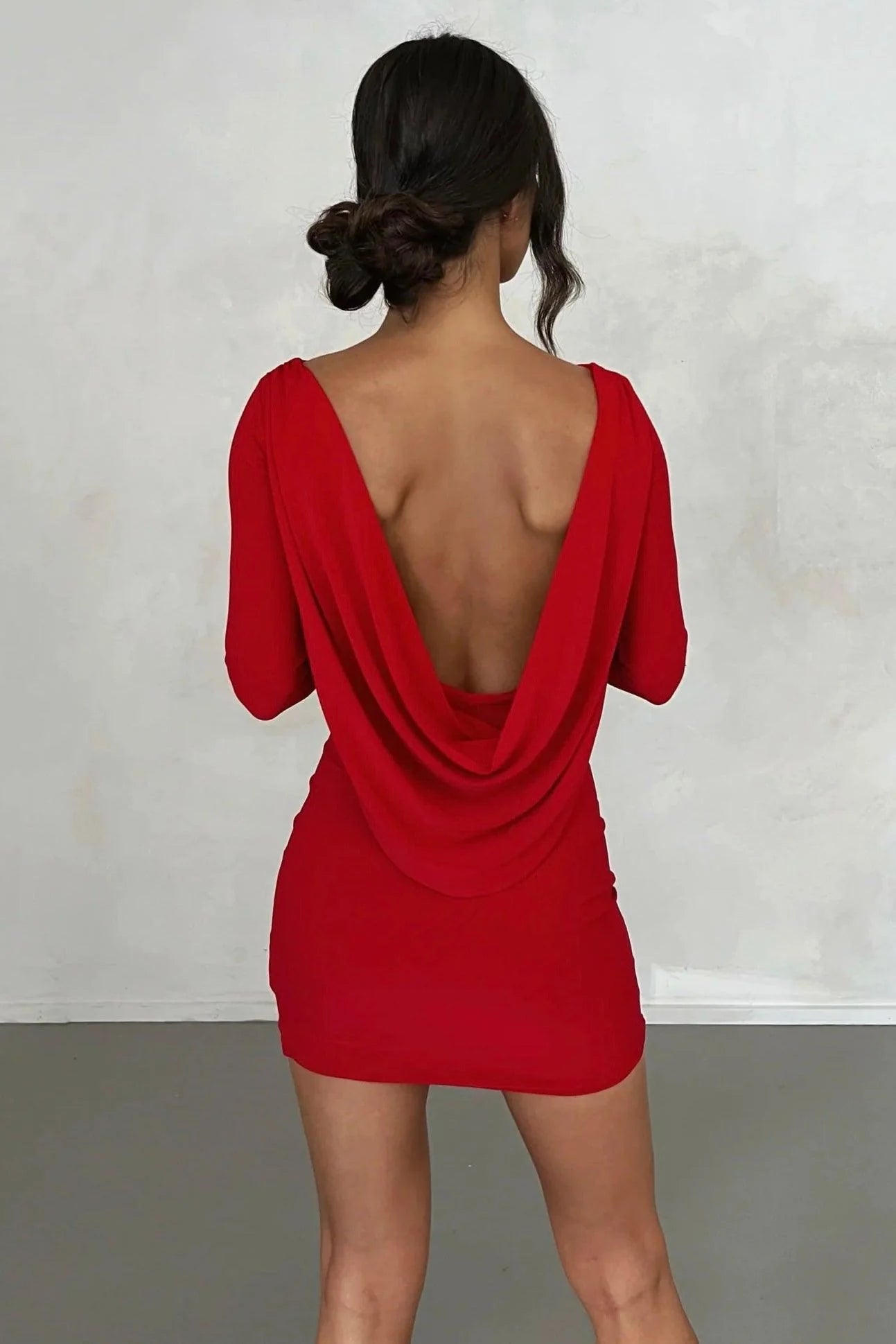 Kyla Reversible Mini Dress - Red