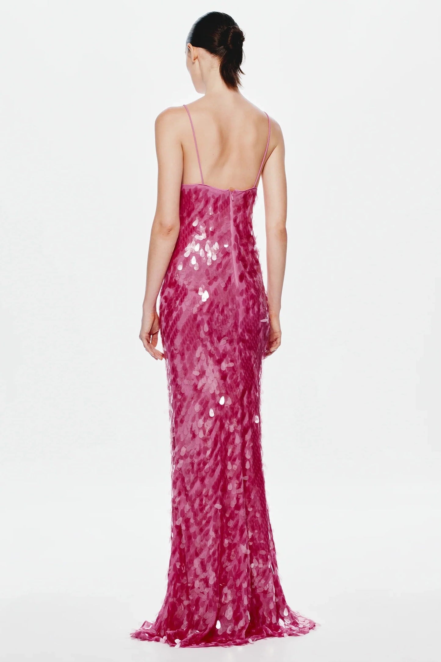 Misha Sapphire Sequin Maxi Dress - Fuchsia
