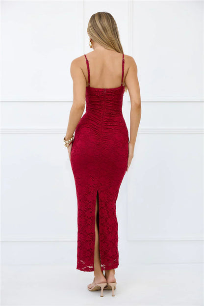 Chic After Dark Lace Maxi Dress