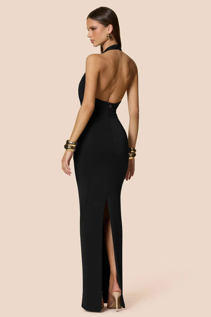 Nookie Portia Halter Maxi Dress - Black